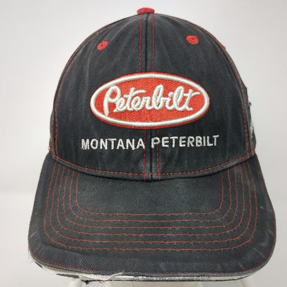 360 Apparel Peterbilt Montana Baseball Cap Black Red OSFM Hat Contrast Stitch