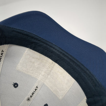 Ariat Patch Snapback Trucker Hat Blue One Size Mesh Back Adjustable