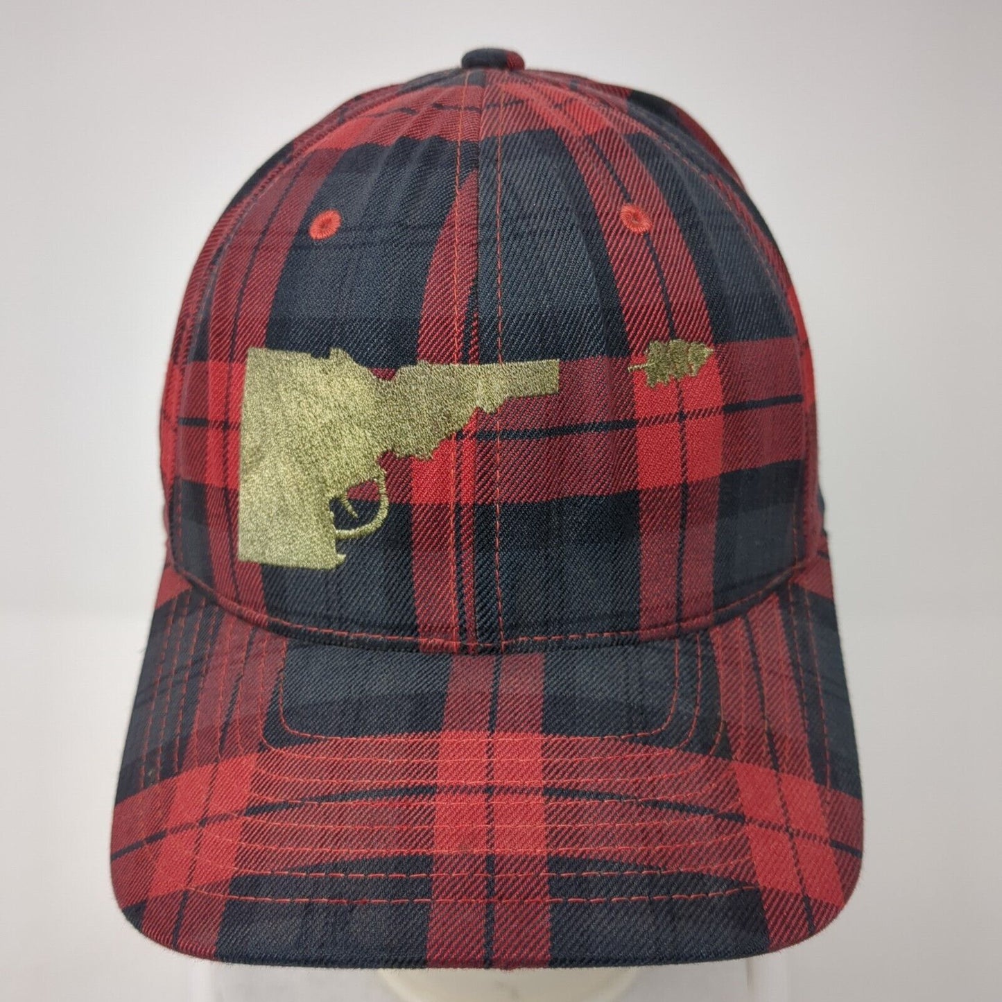 Idaho Tree Gun Fitted Hat Multi S-M Plaid Embroidered Flexfit Yupoong