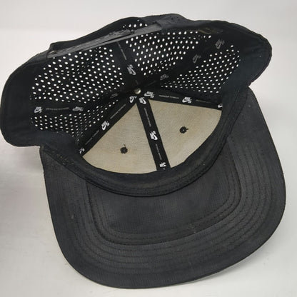 Nike SB Trucker Hat Black One Size Laser Perforated Snapback Flat Brim Logo