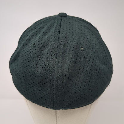 Richardson Fitted Hat Green 7 1/2 Embroidered Logo Solid Vent Holes