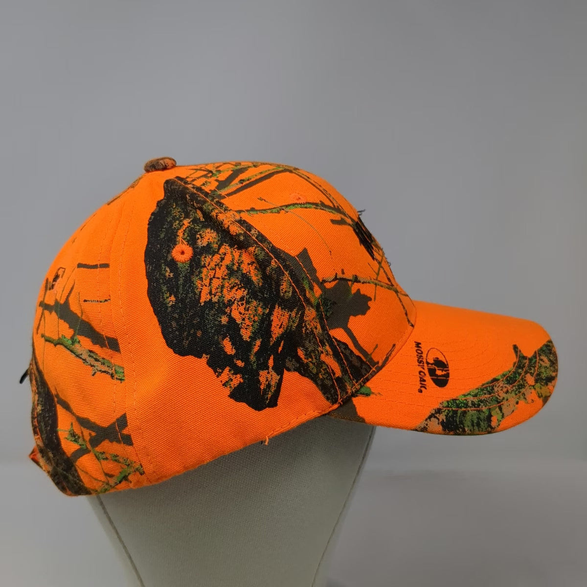 Mossy Oak Baseball Cap Orange Camo One Size Munson Arrowhead Strapback Hat