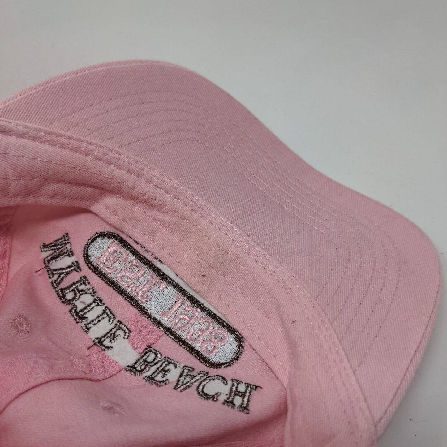 Myrtle Beach South Carolina Est. 1938 Strapback Hat Pink OSFA Embroidered ESY