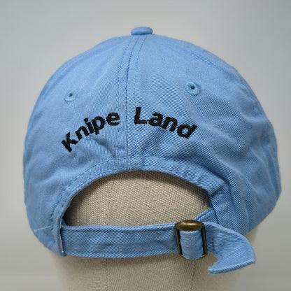 Knipe Land Baseball Cap Blue One Size Slideback Cotton Ram Horns Logo Curved Hat