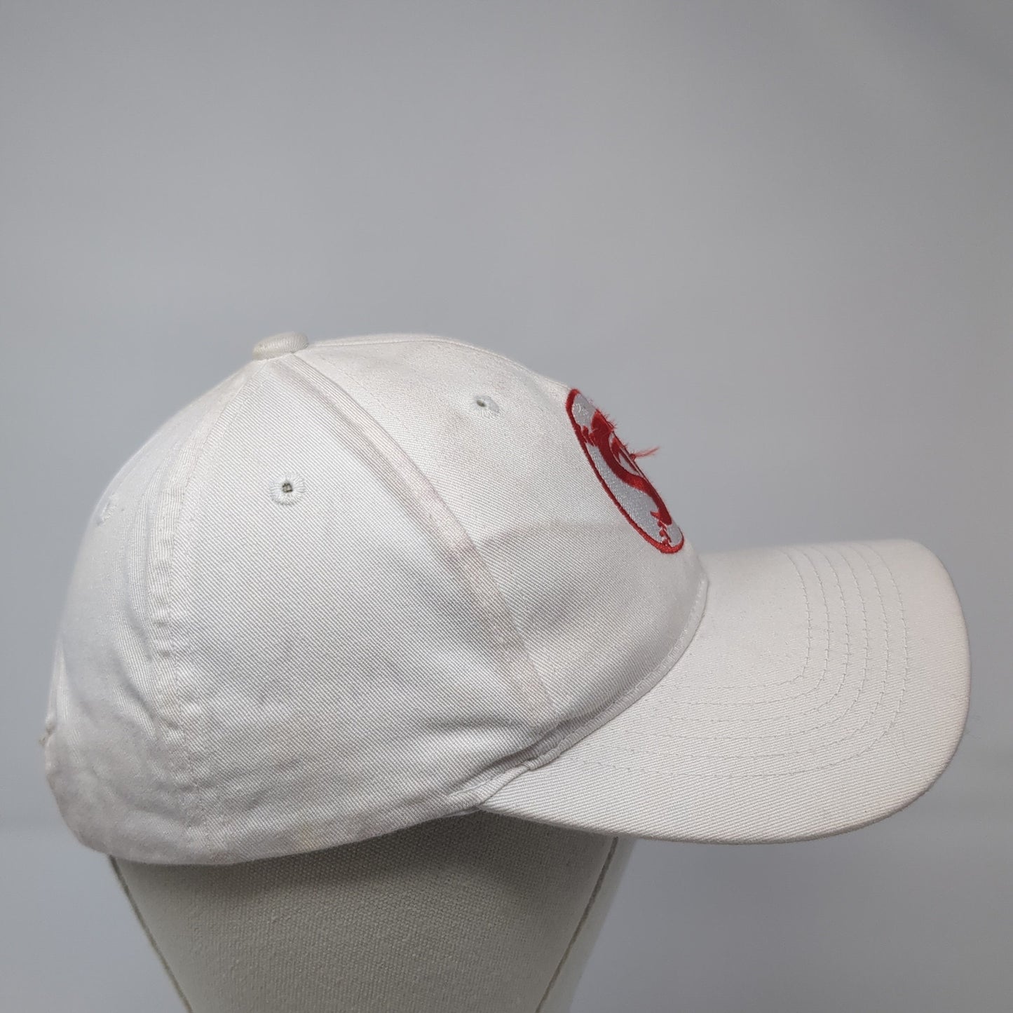 STL Strapback Hat White One Size Adjustable Embroidered Sportsman