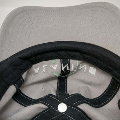 Otto Baseball Cap Gray One Size Alani Nu Logo Cotton Slideback Buckle Curved Hat