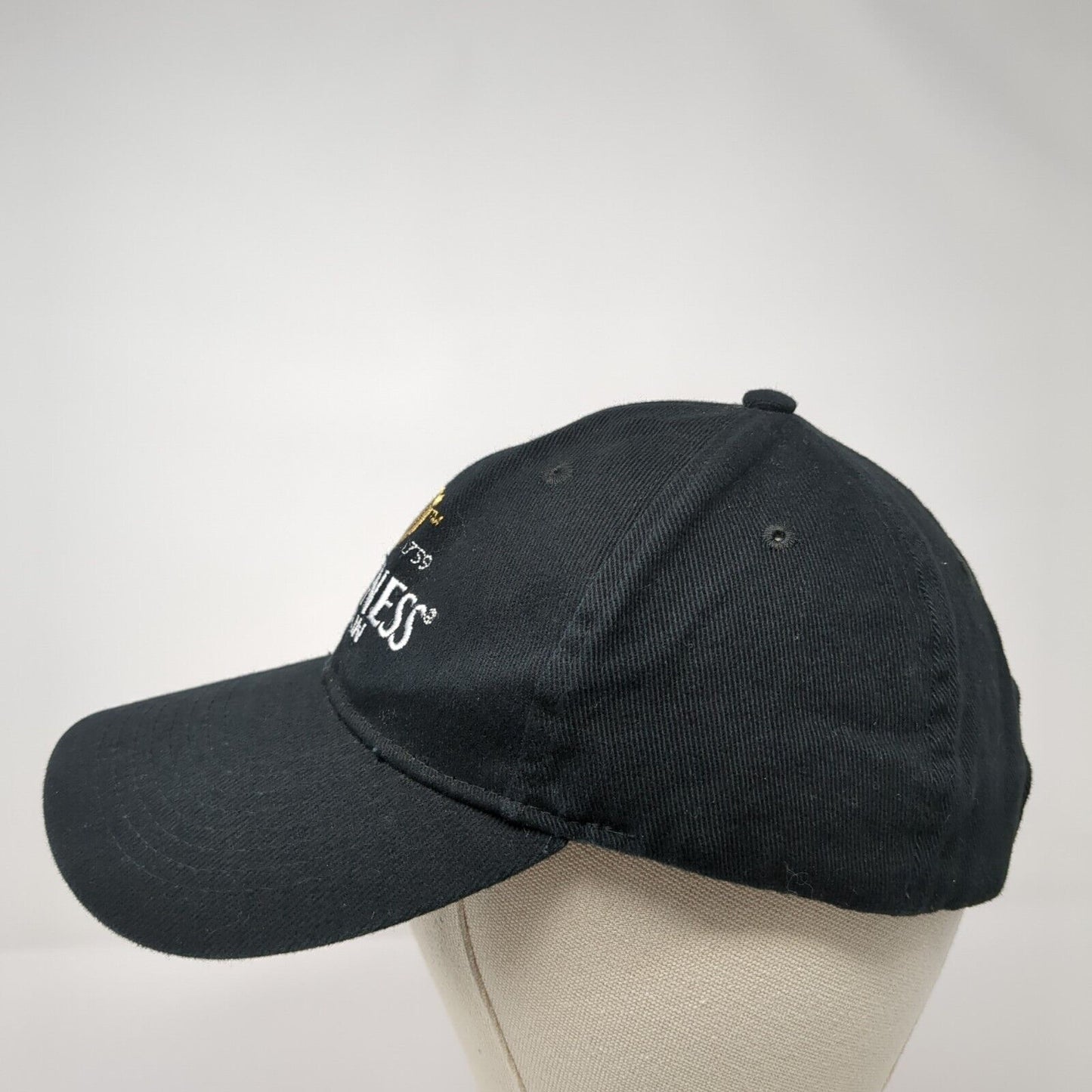 Guinness Dublin Est 1759 Slideback Hat Black 59cm Adjustable Embroidered