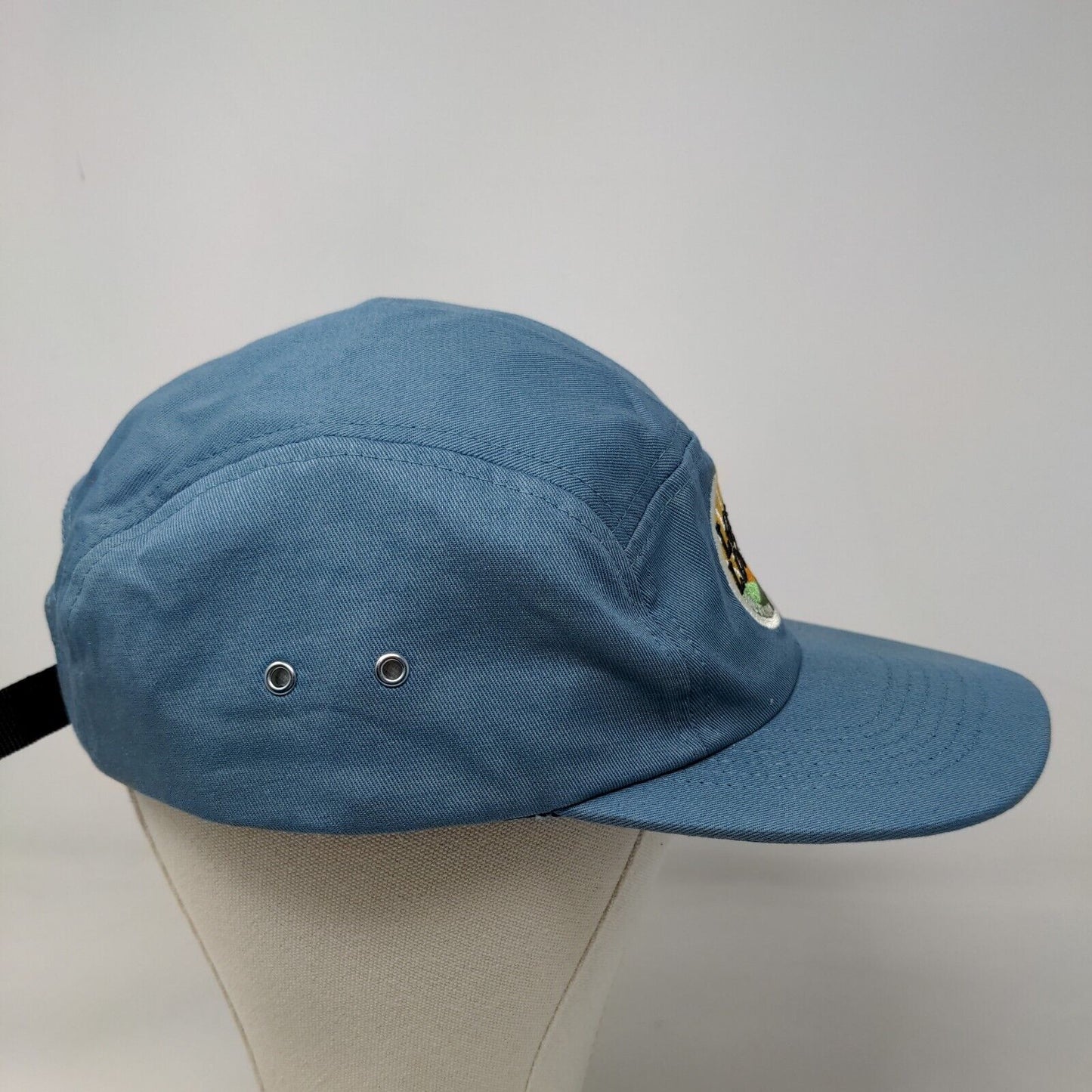 AS colour Men's Slideback Hat Blue OSFA Embroidered Love Local Skinny Pancake