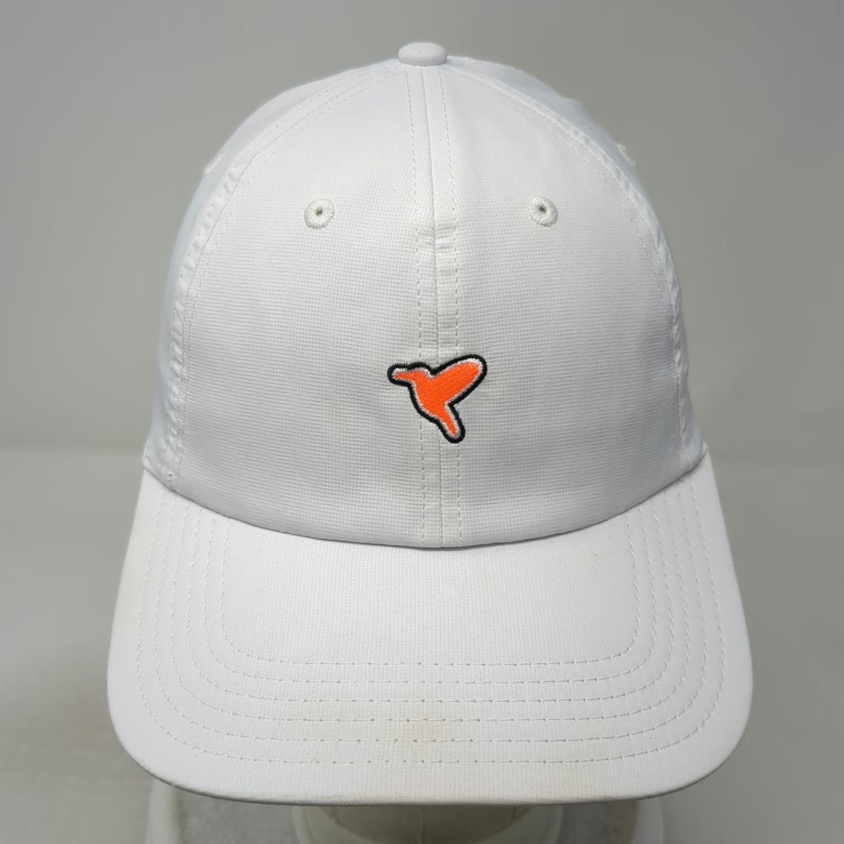 Birddogs Baseball Cap White One Size Performance Slideback Hummingbird Logo Hat