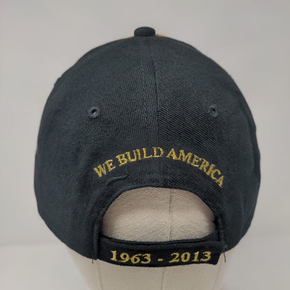 We Build America 50th Anniversary Strapback Hat Black One Size 6 Panel