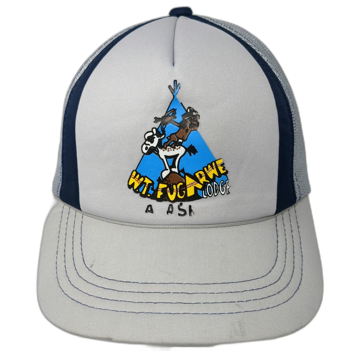 Young An 5 Panel Gray One Size WT Fugarwe Lodge Mesh Back Trucker Snapback Hat