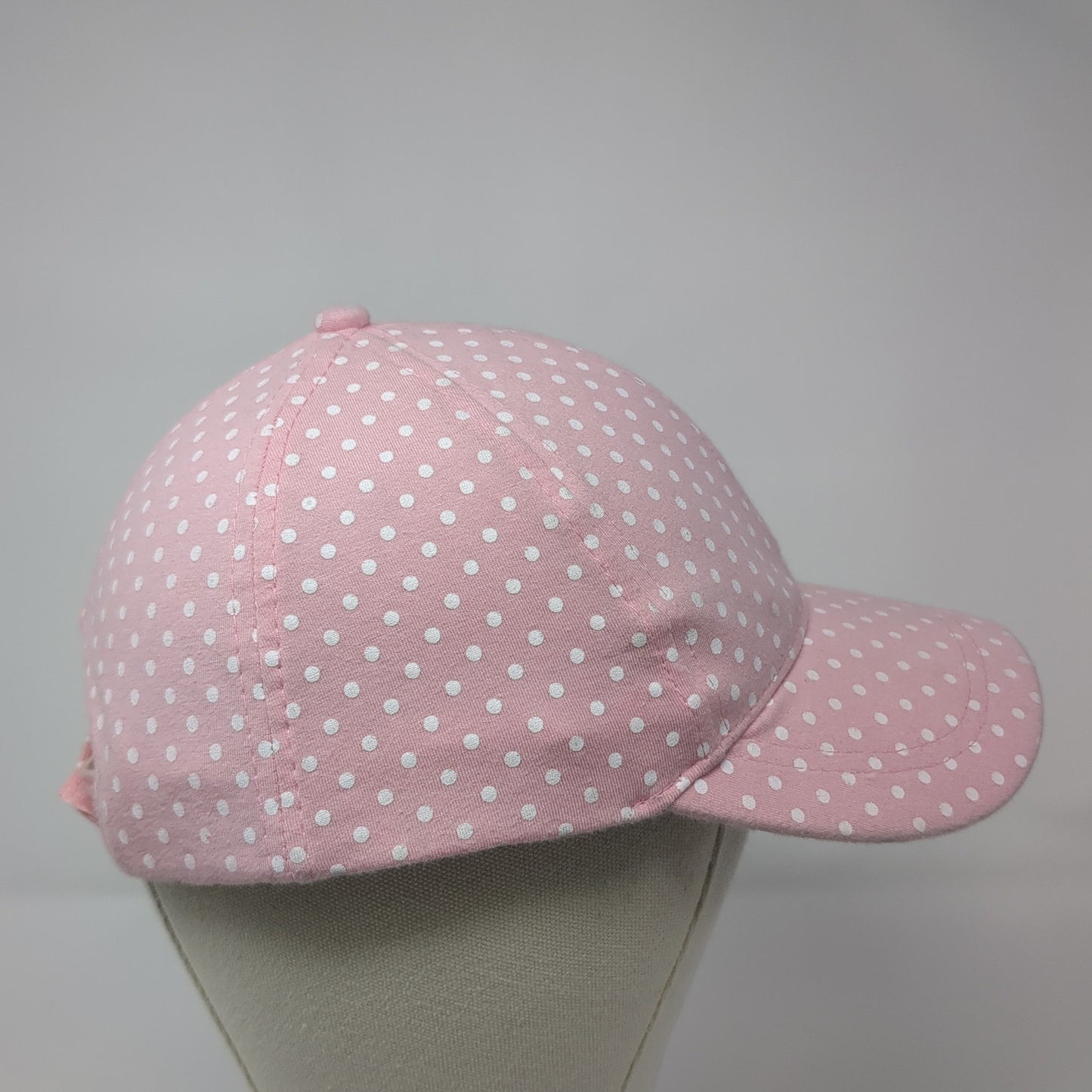 Unbranded Strapback Baseball Cap Pink One Size Adjustable Polka Dot Blank