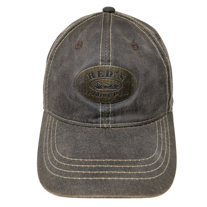 RED'S Trading Post Oldest Gun Shop in Idaho Strapback Hat Brown OS Adjustable