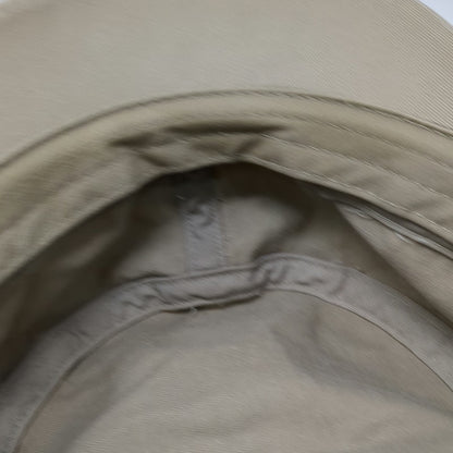 Army Cap Beige One Size Hat Distressed Frayed Cotton Military Cadet Style Flat