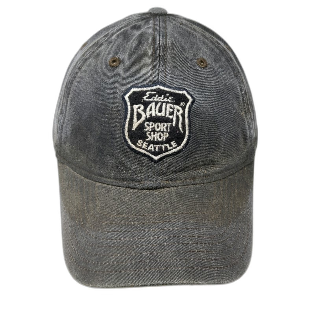 Eddie Bauer Baseball Cap Gray One Size Sport Shop Seattle Patch Slideback Hat