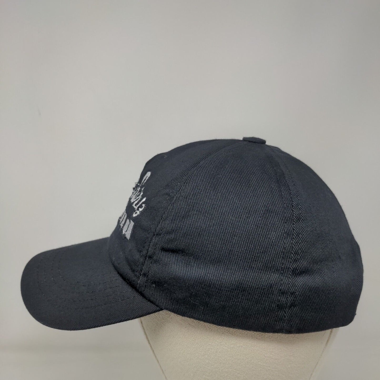 Pretty Girlz Grind Snapback Hat Black OS Adjustable Embroidered Vented Holes