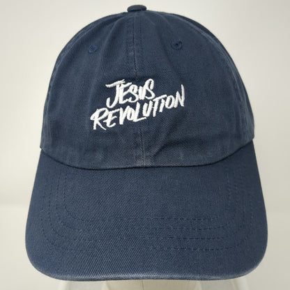 Yupoong Jesus Revolution Baseball Cap Blue One Size Embroidered Slideback Hat