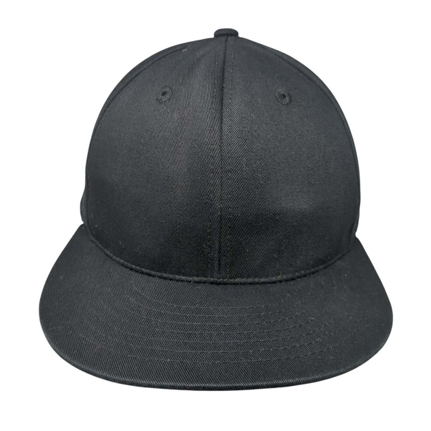 KB ETHOS Snapback Hat Black One Size Solid Adjustable Blank 6 Panel
