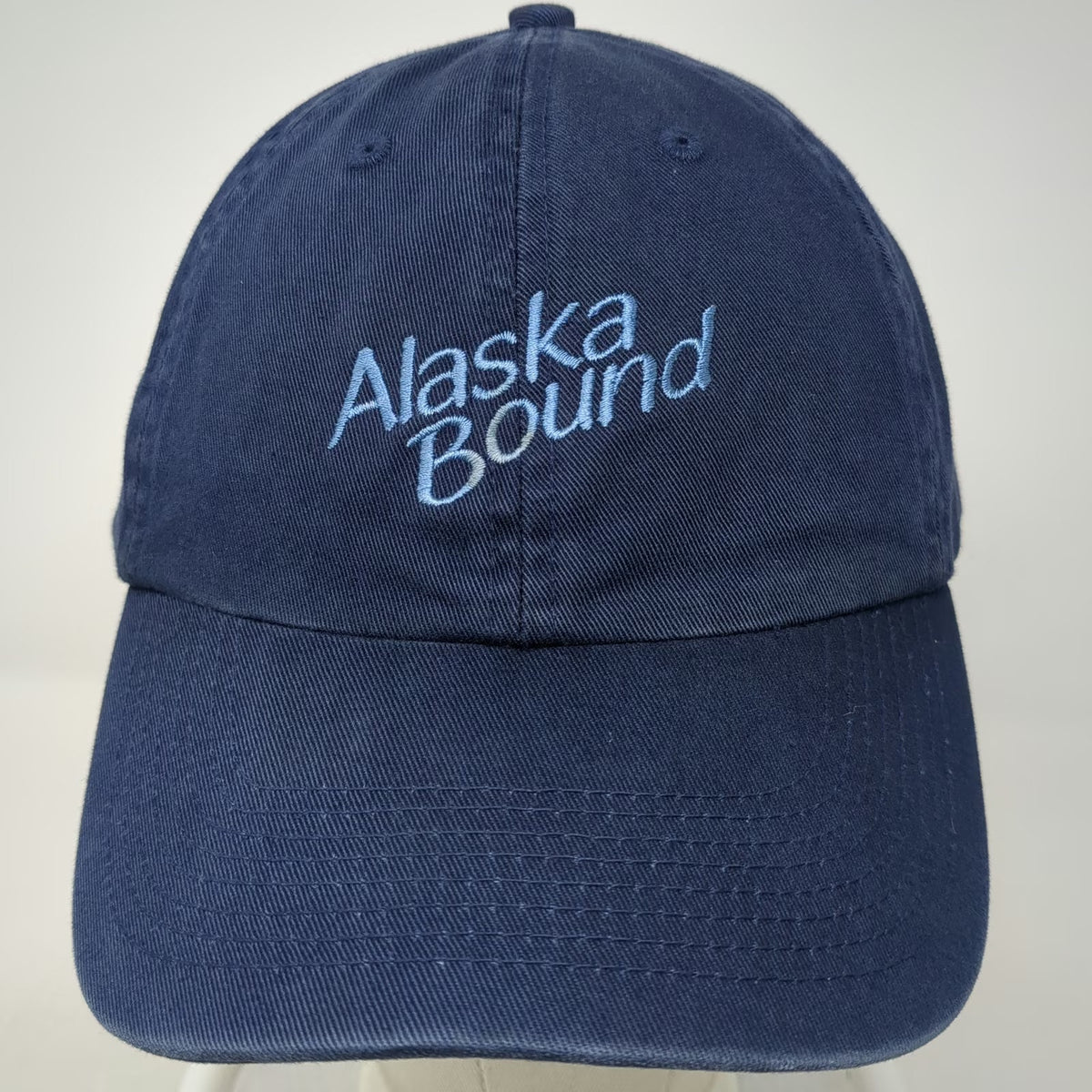 Fahrenheit Baseball Cap Blue One Size Alaska Bound Embroidered Hat Slideback