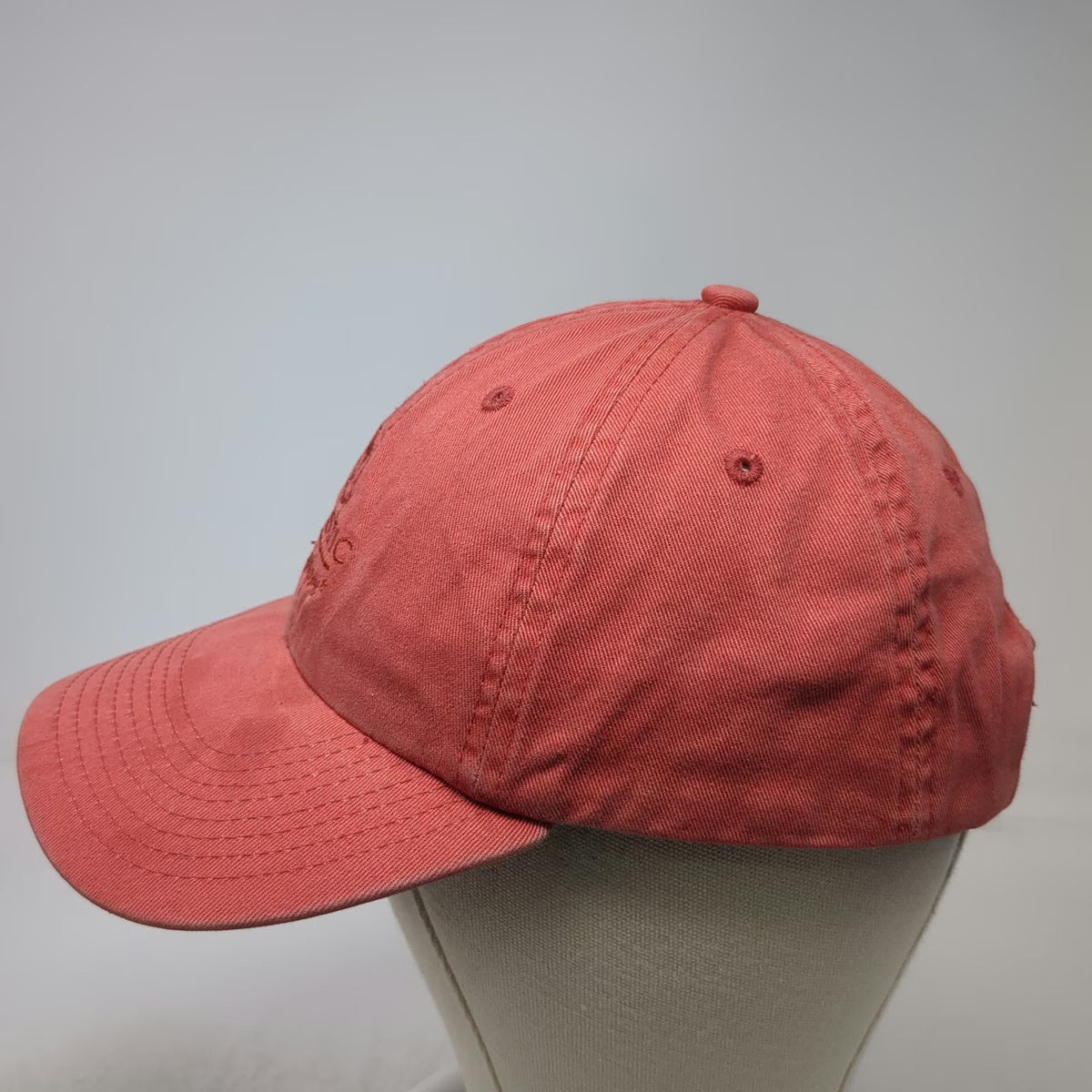 Perrin Mystic Seaport Anchor Baseball Cap Red One Size Strapback Cotton Hat