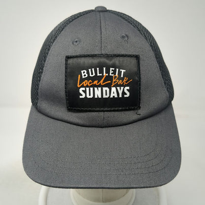 Bulleit Bourbon Trucker Hat Gray One Size Local Bar Sundays Mesh Back Snapback