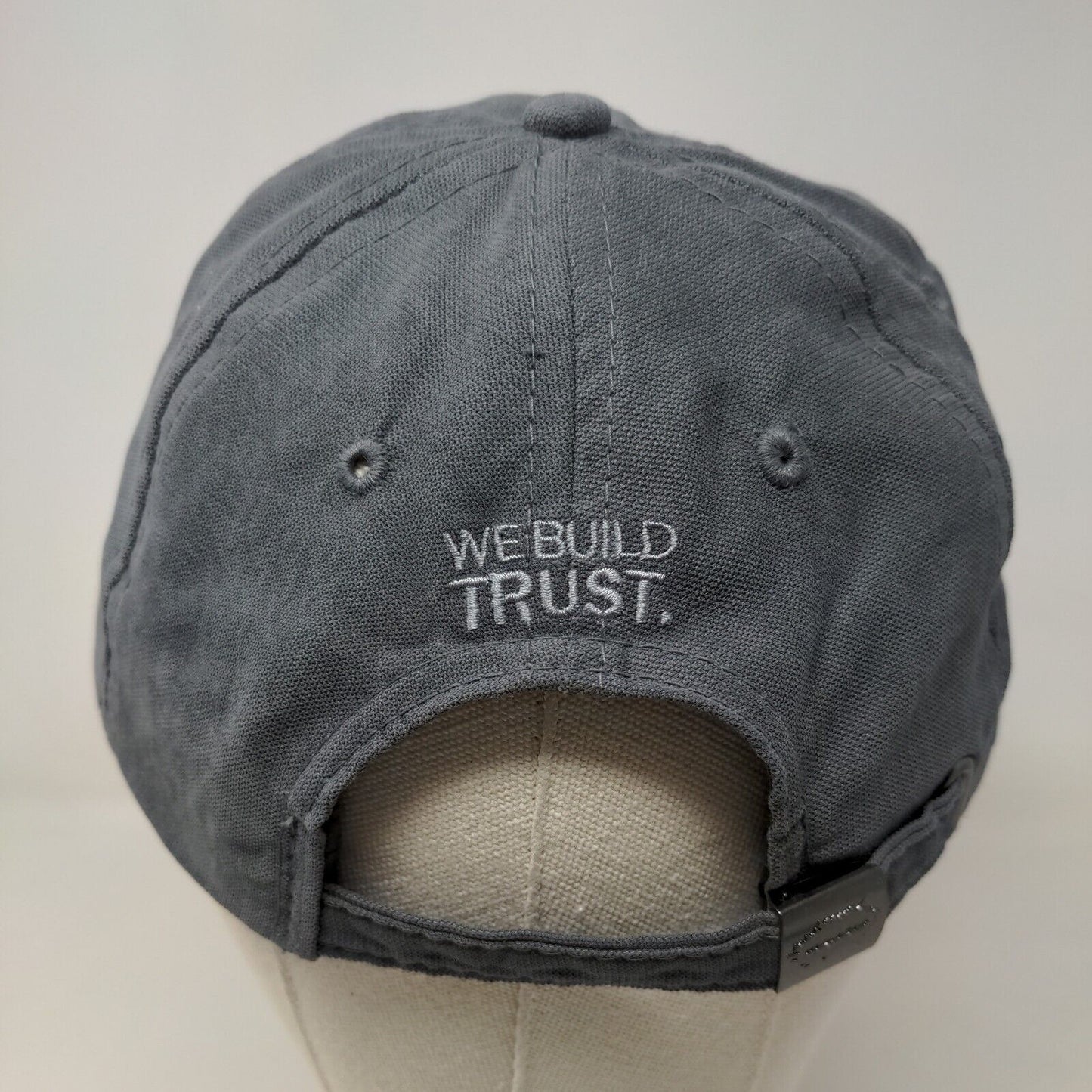 Unbranded Men's Slideback Hat Gray OSFA Embroidered Muncie We Built Trust Logo