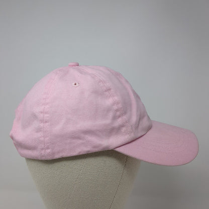 Unbranded Strapback Hat Pink One Size Adjustable Vented Holes 6 Panel Blank
