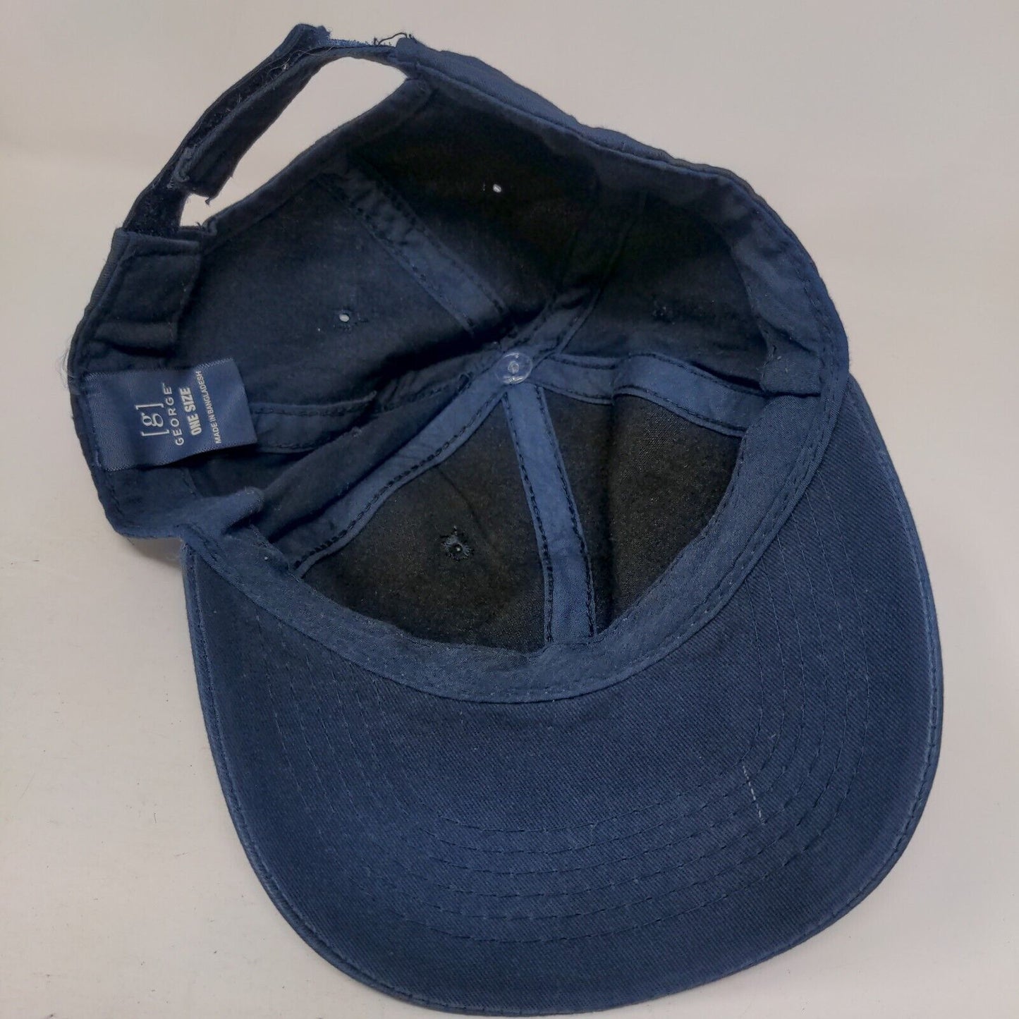George Strapback Hat Blue One Size Adjustable Vent Holes 6 Panel Blank
