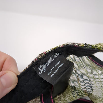 Signatures Strapback Mesh Back Trucker Hat Camo One Size Hunting Outdoor