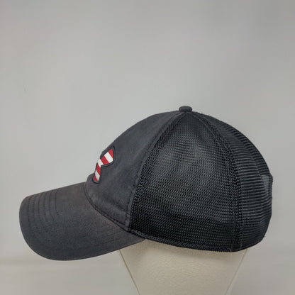Under Armour Snapback Trucker Hat Black OSFA Embroidered Patriotic Mesh Back