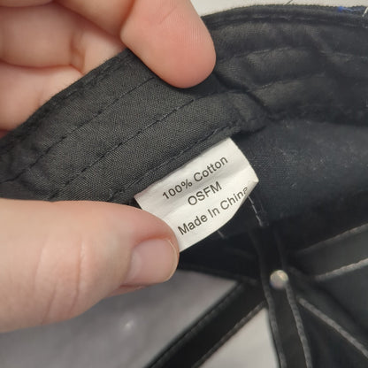 Unbranded Strapback Baseball Cap Black One Size Adjustable 6 Panel Blank