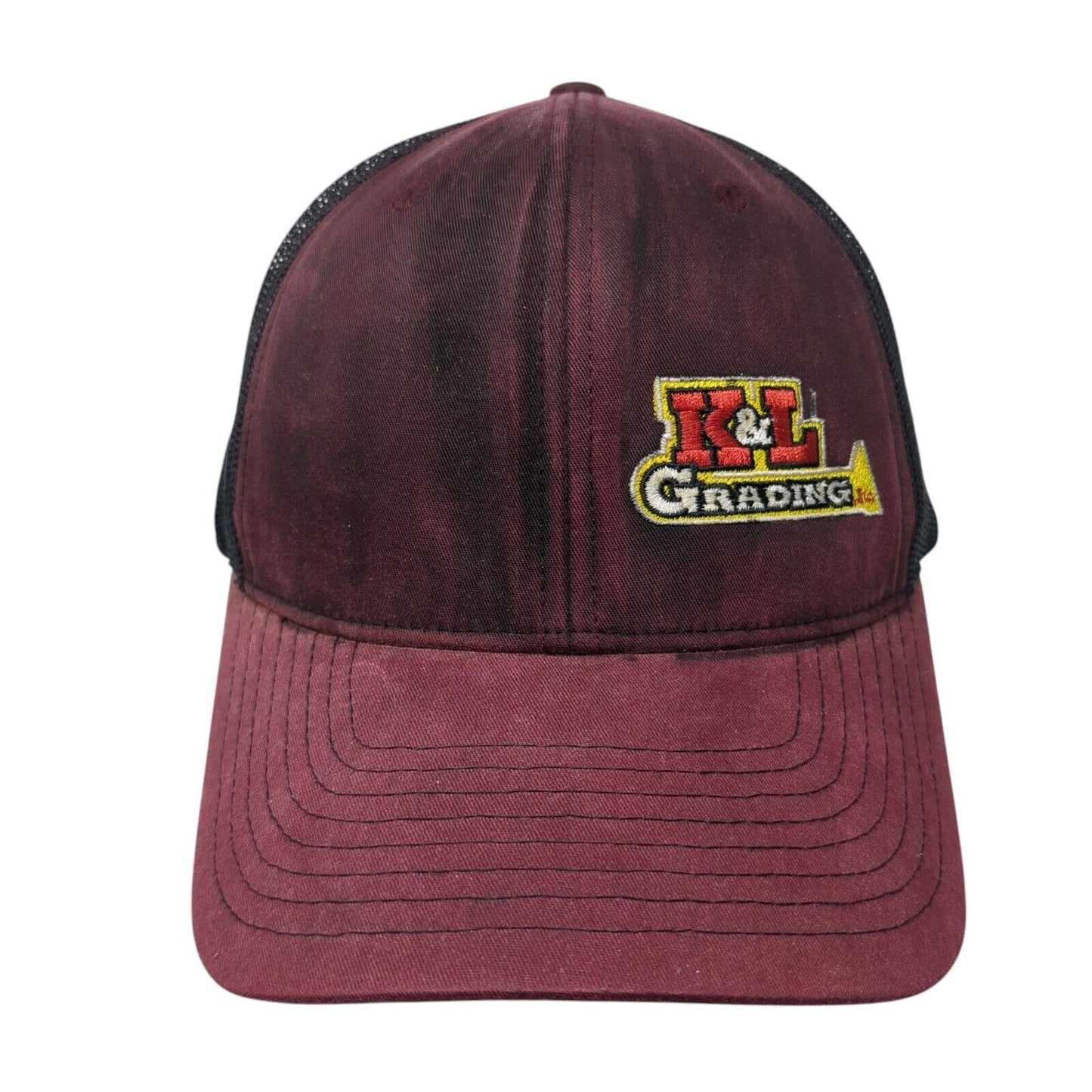 K&L Grading LLC Snapback Trucker Hat Red One Size Adjustable Mesh Richardson