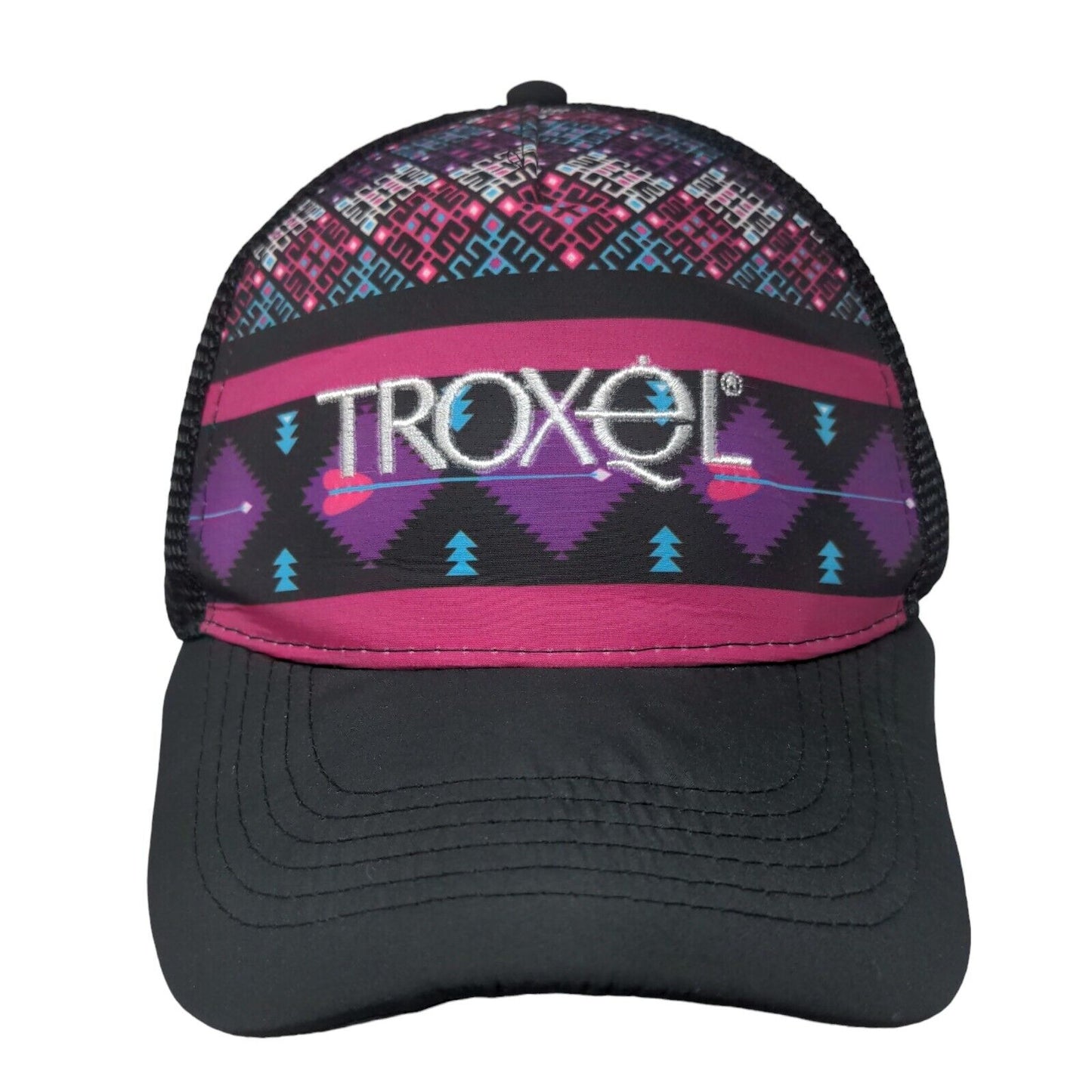 Troxel Snapback Trucker Hat Multicolor OSFM Adjustable Embroidered Aztec Print