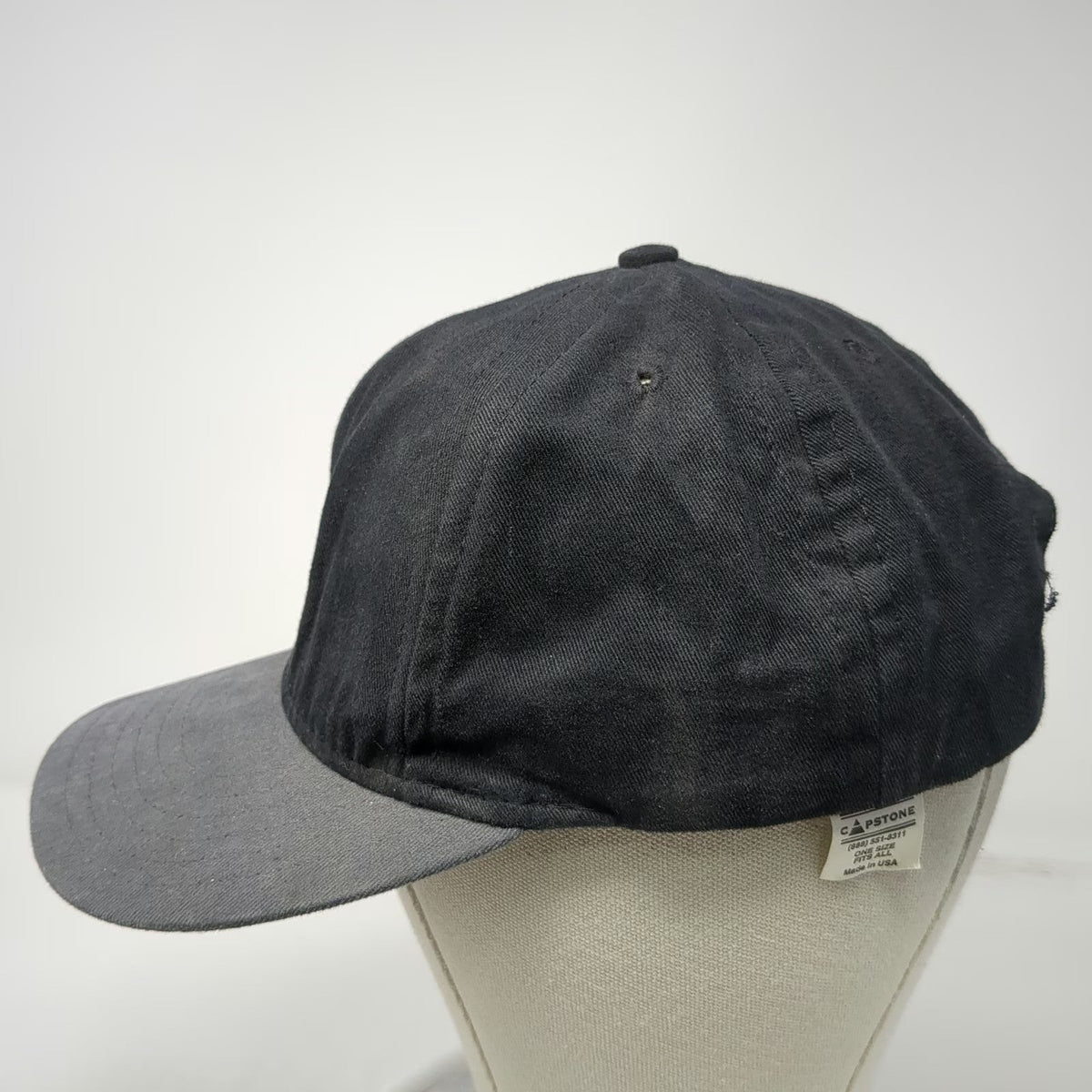 Capstone Snapback Black Gray Made in USA Surge Soda Logo Explosion Hat Vintage