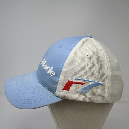 TaylorMade Baseball Cap Blue One Size Mesh Back r7 Logo Strapback Golf Hat Pro