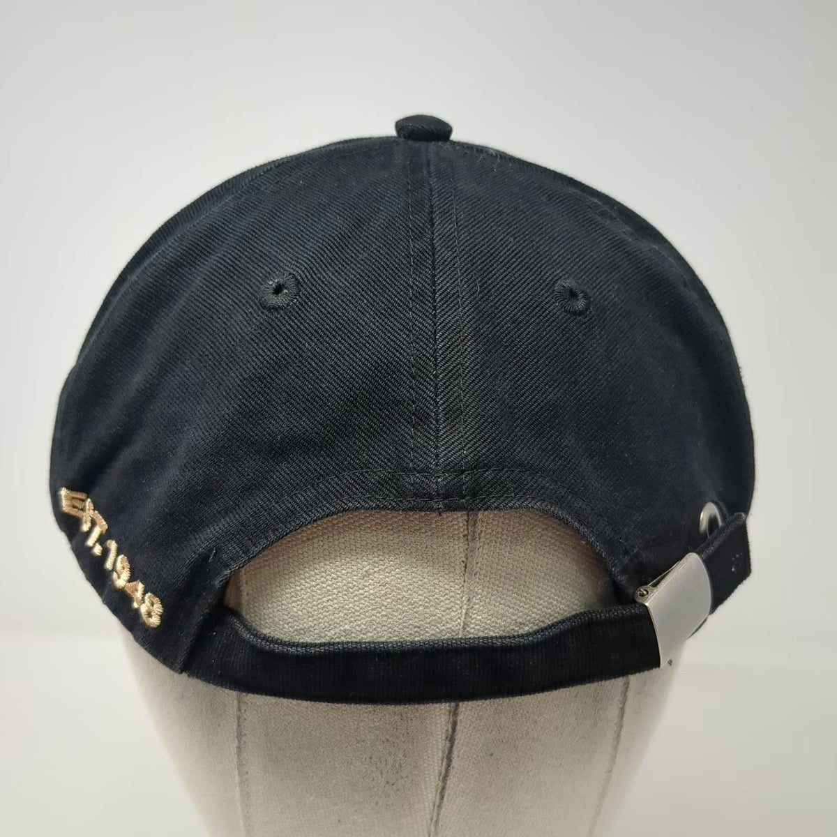 Robertson Supply Baseball Cap Black One Size Gold Embroidery EST. 1948 Logo Hat