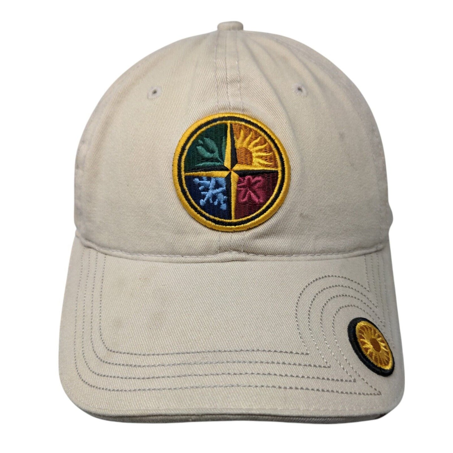 Tamarack Trailhead To Discovery Strapback Hat Tan OSFM The Game 6 Panel