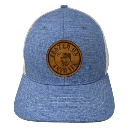 Tested on Animals Trucker Hat Blue One Size Adjustable Mesh Arcadian Outfitters