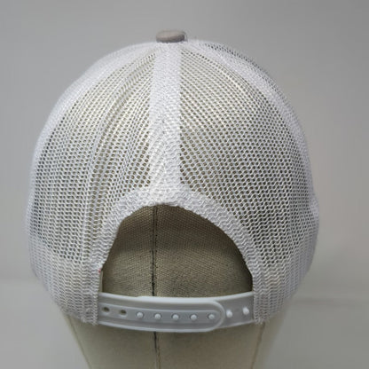 Triangle Trucker Hat Gray One Size Ocean City NJ Wave Patch Mesh Snapback Hat