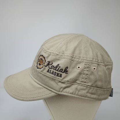 Ouray Army Cap Beige One Size Kodiak Alaska Strapback Cotton Hat Shield 59