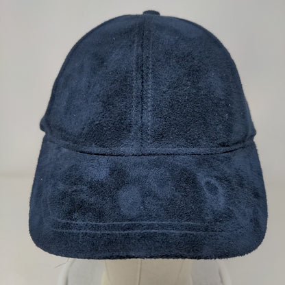 Unbranded Snapback Hat Blue OSFM Suede Adjustable 6 Panel Blank