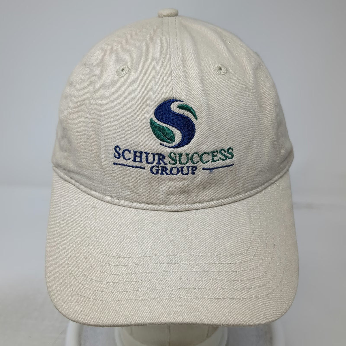 Queensboro Baseball Cap Beige One Size Schur Success Group Logo Adjustable Hat