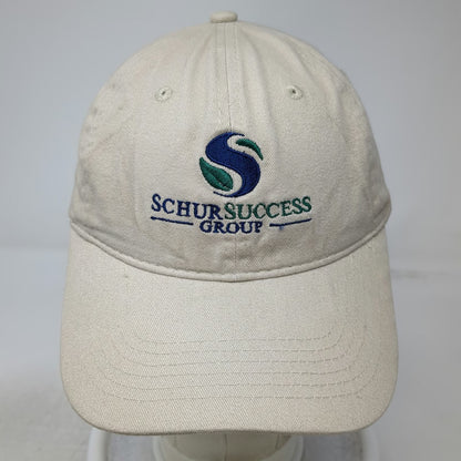Queensboro Baseball Cap Beige One Size Schur Success Group Logo Adjustable Hat