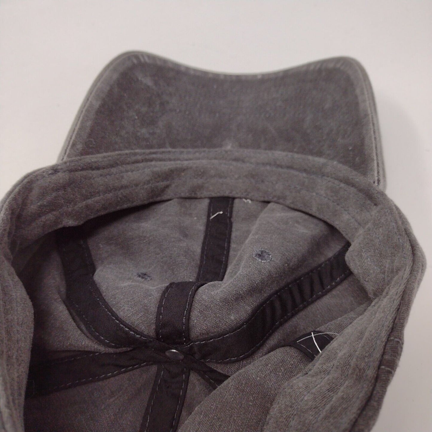 Unbranded Slideback Hat Gray OSFA Adjustable 6 Panel Blank Solid