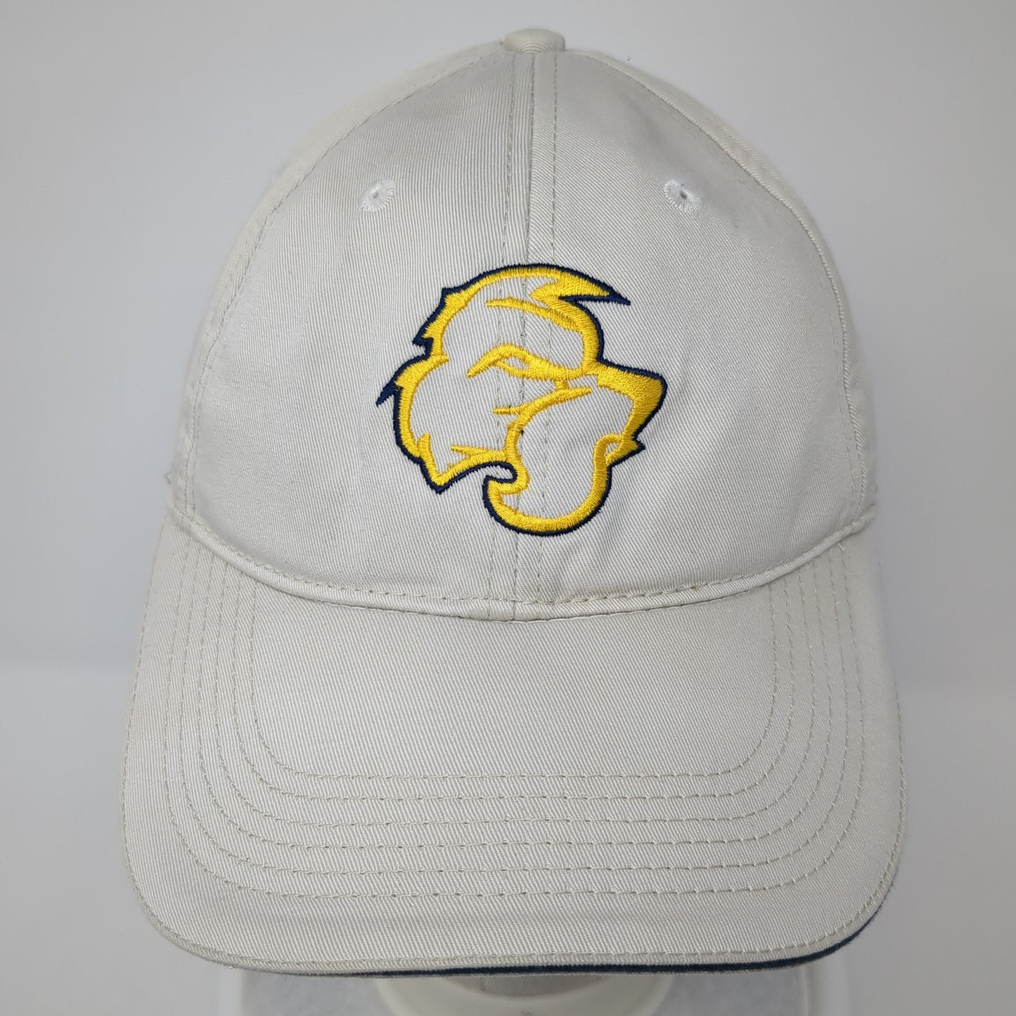 Highland Community College Baseball Cap Beige One Size Adjustable Embroidered