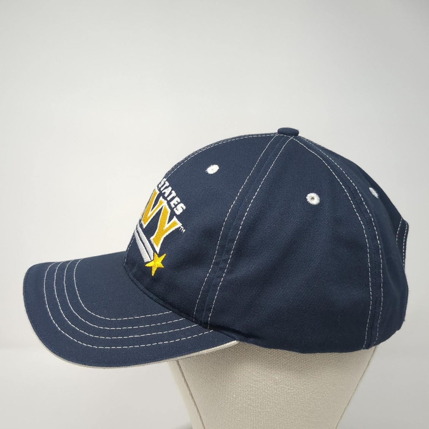 United States Navy Baseball Cap Blue One Size Adjustable Embroidered Patriotic