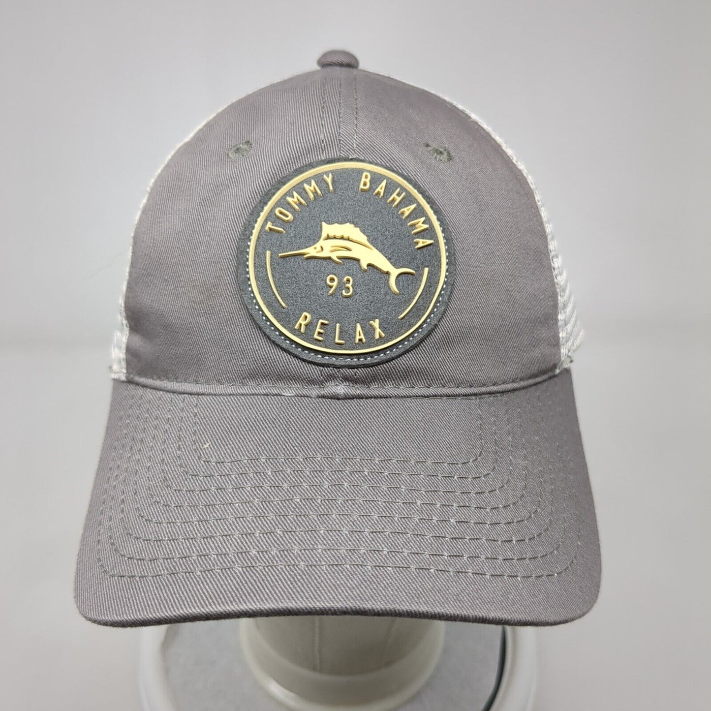 Tommy Bahama Relax Slideback Trucker Hat Gray OSFA Mesh Back Adjustable