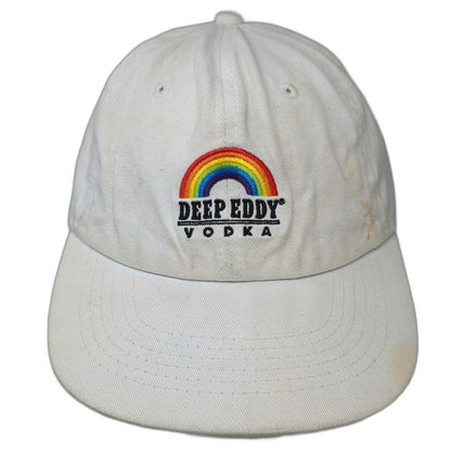 Deep Eddy Vodka White Baseball Cap One Size Rainbow Pride Flag Adjustable Hat