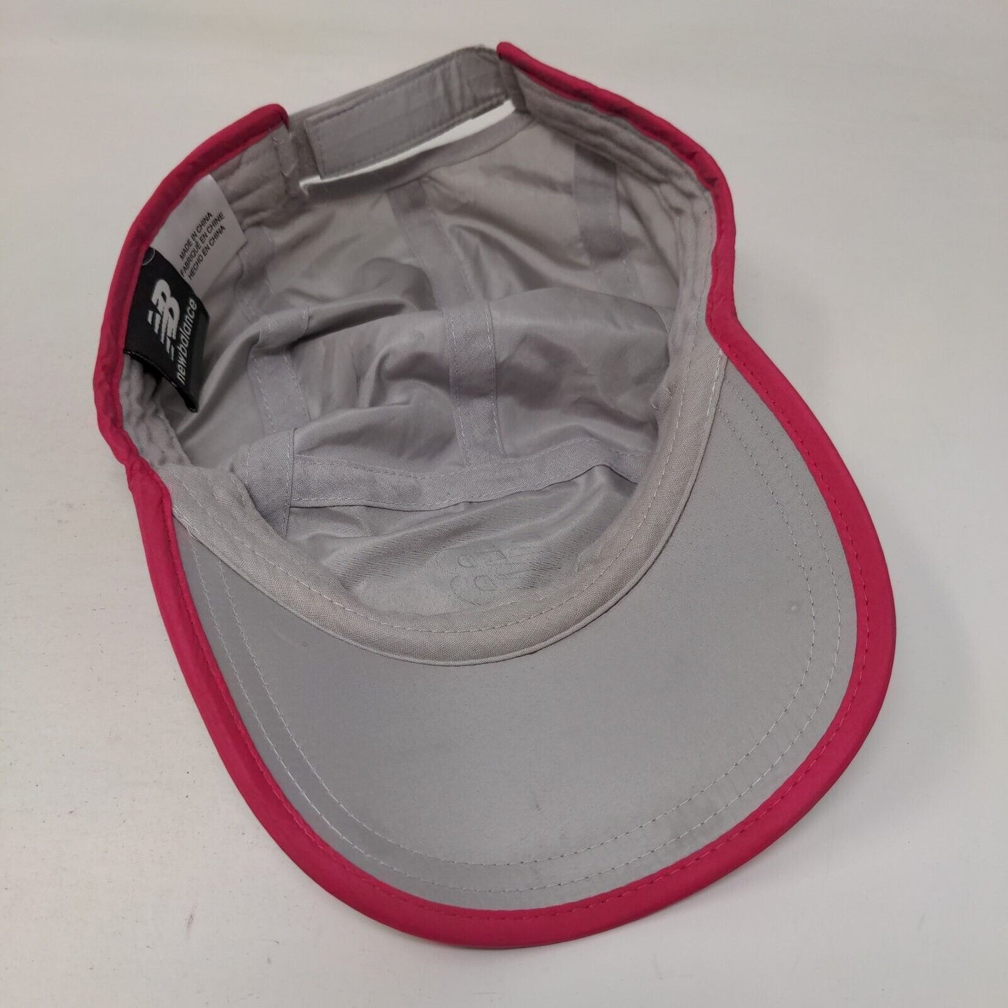 New Balance Strapback Hat Gray One Size Adjustable Lightweight Polyester