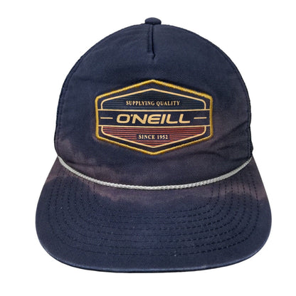 O'Neill Since 1952 Snapback Trucker Hat Blue One Size Mid Profile Mesh Back Rope